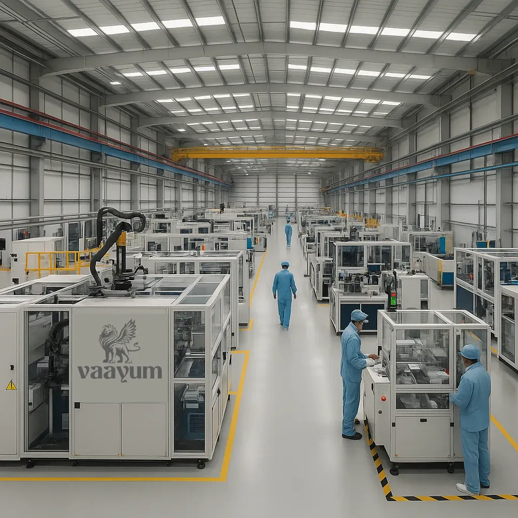 Vaayum Energy — 5 GWh LFP battery energy storage manufacturing facility exterior